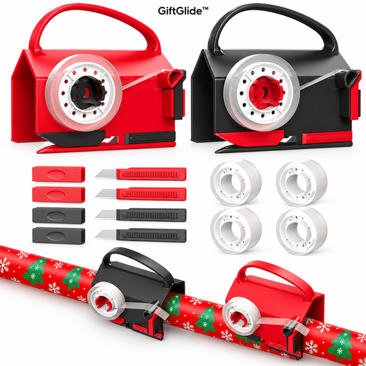 GiftGlide™ 2-in-1 Wrapping Paper Cutter & Tape Dispenser